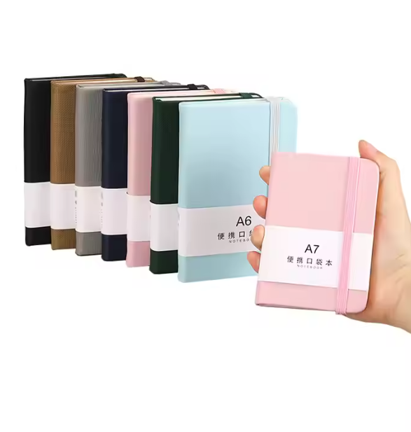 a6 notebook hardcover pu leather pocket notebook With Custom Logo