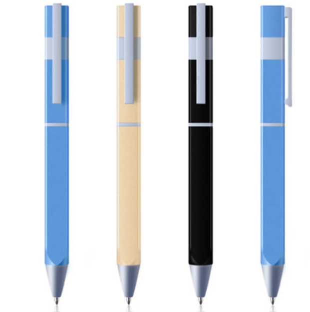 Creative multi-color square aluminum ballpoint pen