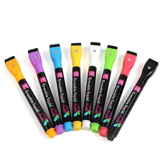 Best Seller Promotional Product 8 Color Erasable for Whiteboard Graffiti LED Advertisement Highlighter Fluorescent Marker Pen