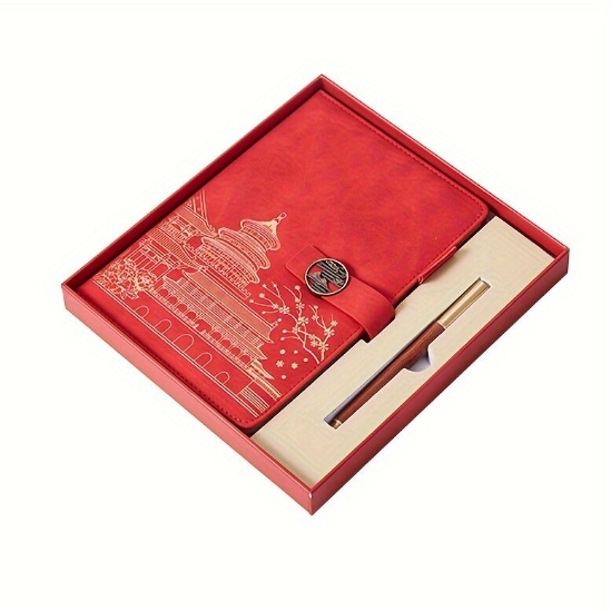Promotional Luxury A5 Notebook Gift Box Set Business Notepad Gift Chinese Style Stationery Set