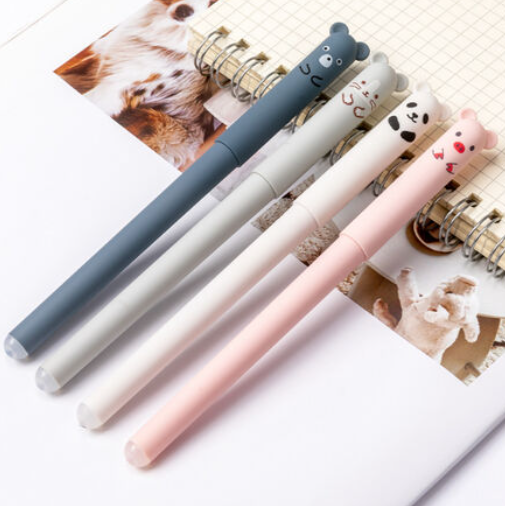 Erasable Gel Pen School Office Stationery Cute Panda Pig Erasable Pen Custom Plastic Ink Refillable School Supplies