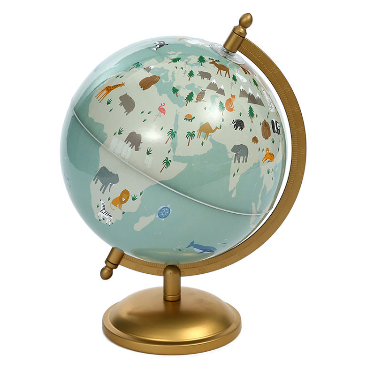 20cm English political district paint metal bracket globe learning tools ornaments